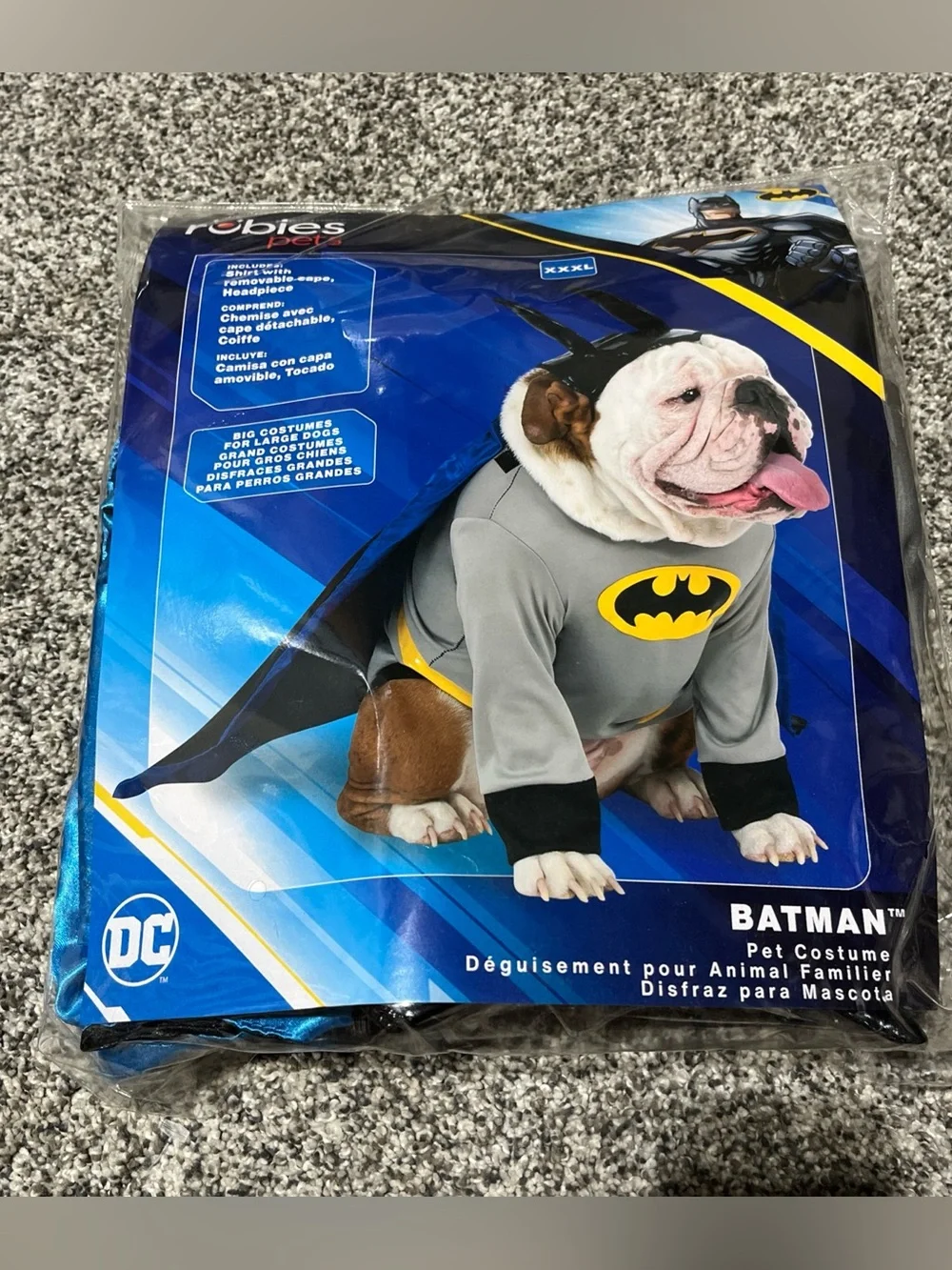 Batman Pet Costume Superhero Fancy Dress Outfit Animal Dog Pets Licensed XXXL
